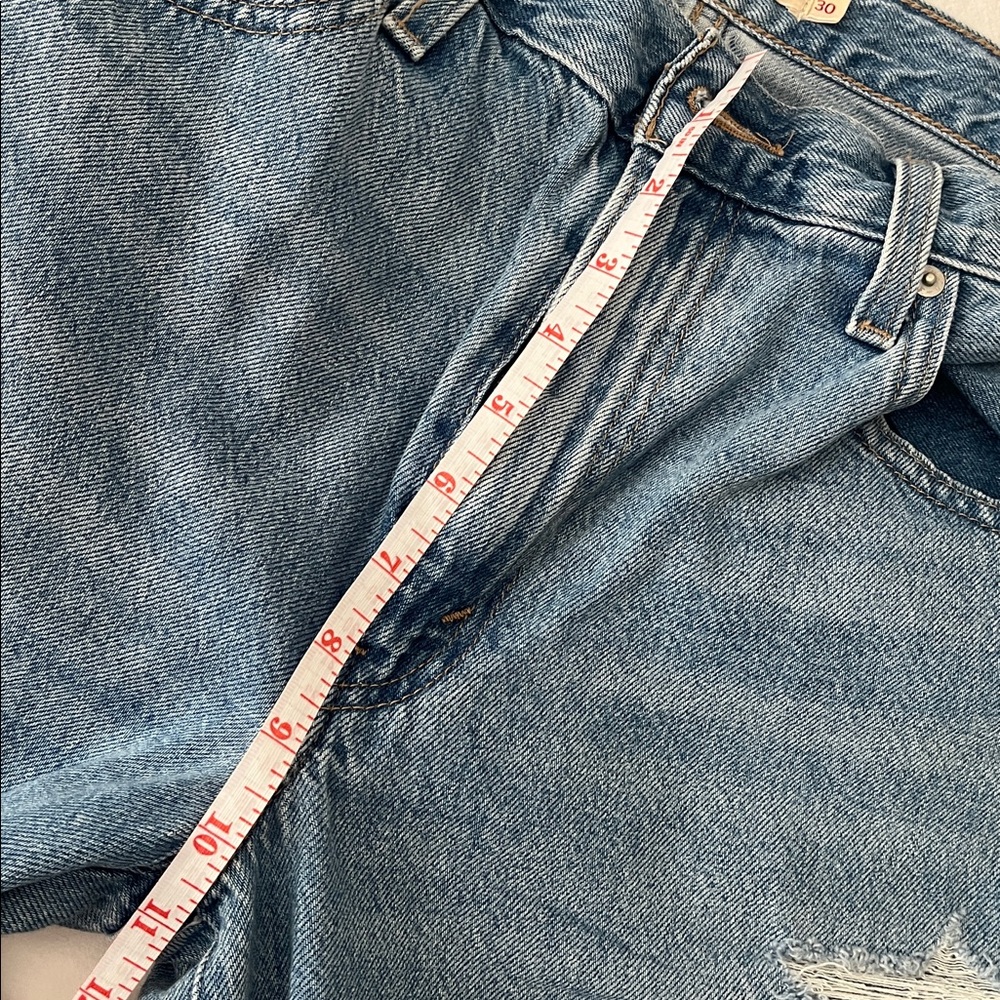 Levi's Baggy Dad Wide Leg Relaxed Fit Distressed Denim Jeans sz 30 - Picture 8 of 8
